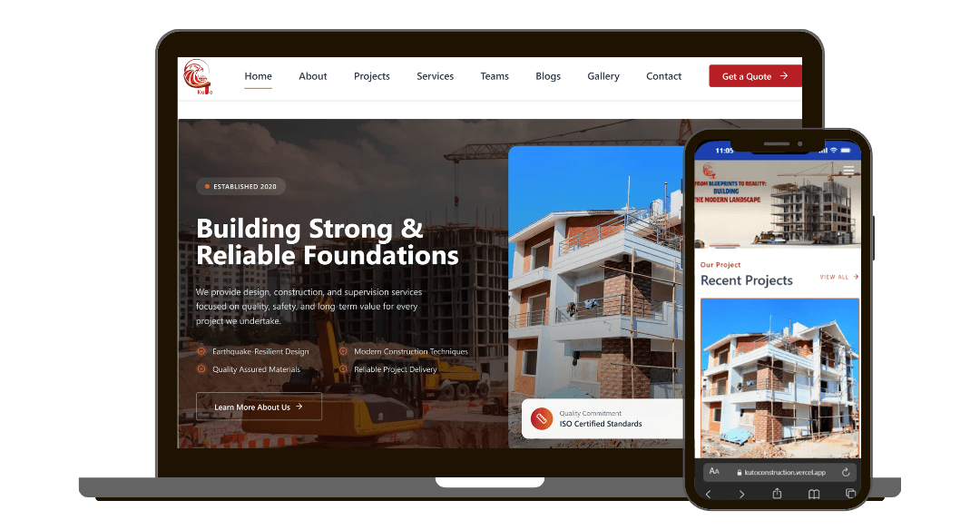 Kuto Construction - Construction Management System project showcase